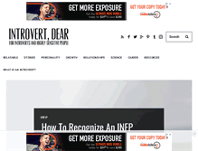 Tablet Screenshot of introvertdear.com